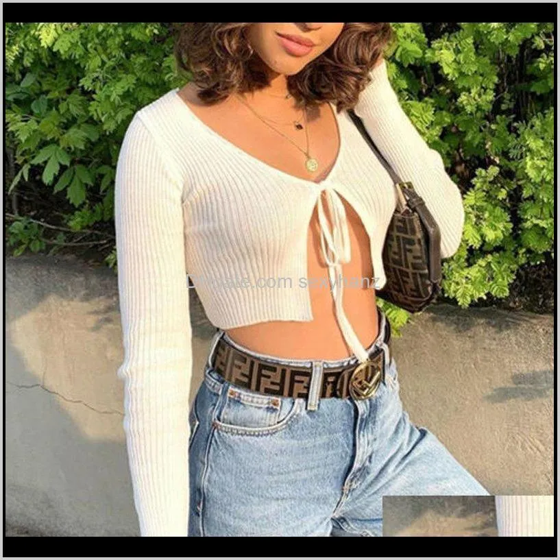 meihuida summer autumn women korean fashion sexy long sleeve open front button up knitting cardigan crop top short sweaters xrip#