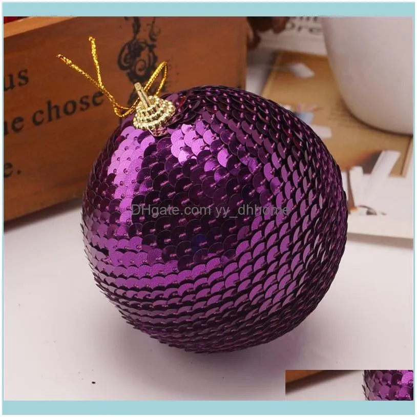 1Pcs 8cm Glitter Christmas Ball Christmas Tree Decor Balls Ornament Decor Balls Tree Pendants1