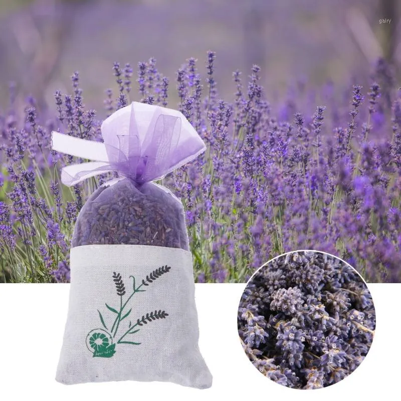 Sachet de fleurs séchées de bourgeons de lavande naturels, sac aromatique, rafraîchissement de l'air de la maison et de la voiture