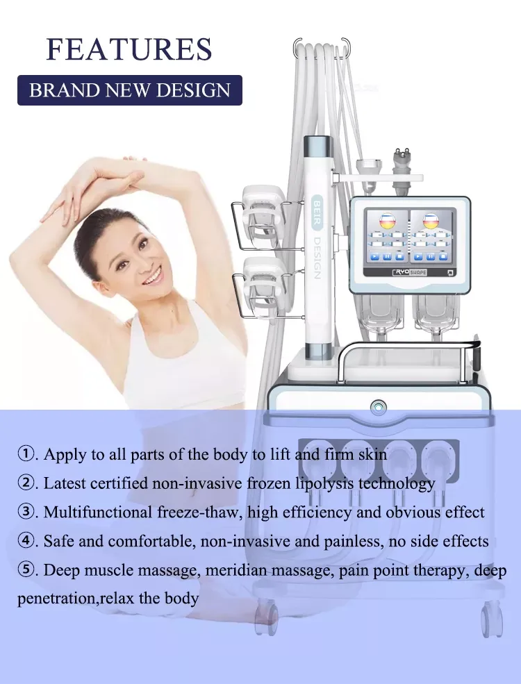 Shock wave Cryolipolysys Machine Body Slimming RF Cryolipolysis Slimming Machine Fat Freezing Machine Cryolipolysis cavitation