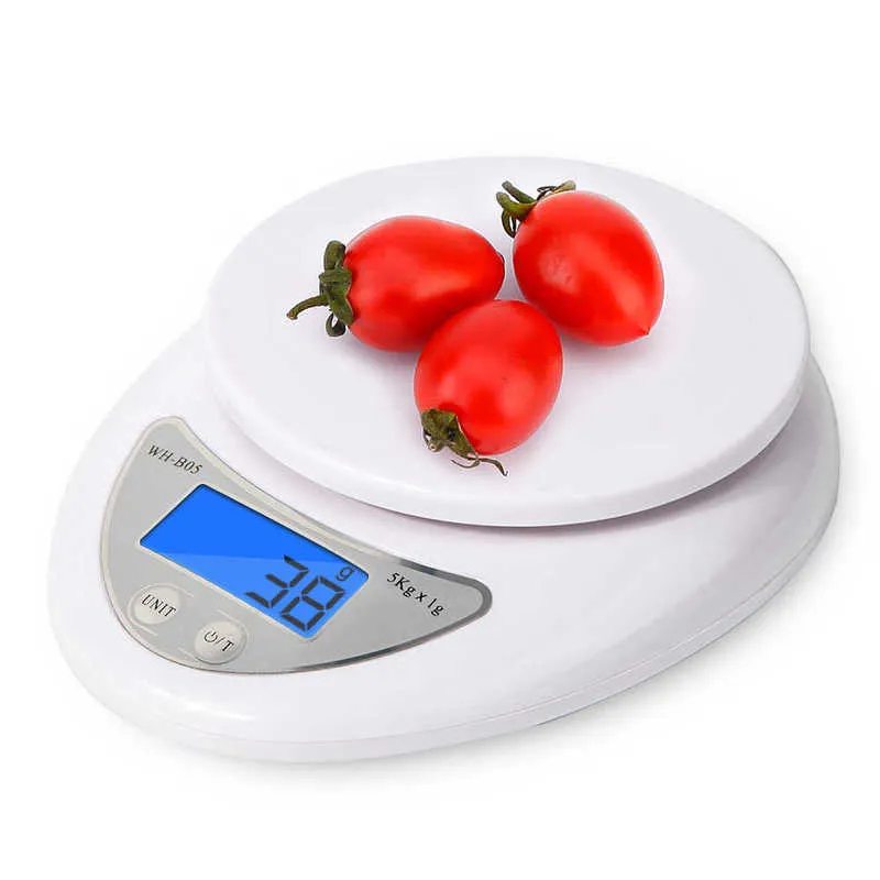 Balance numérique LCD 5kg / 1g pour la cuisine alimentaire précise balance de cuisson portable balance de cuisson balance de mesure poids Libra 210927