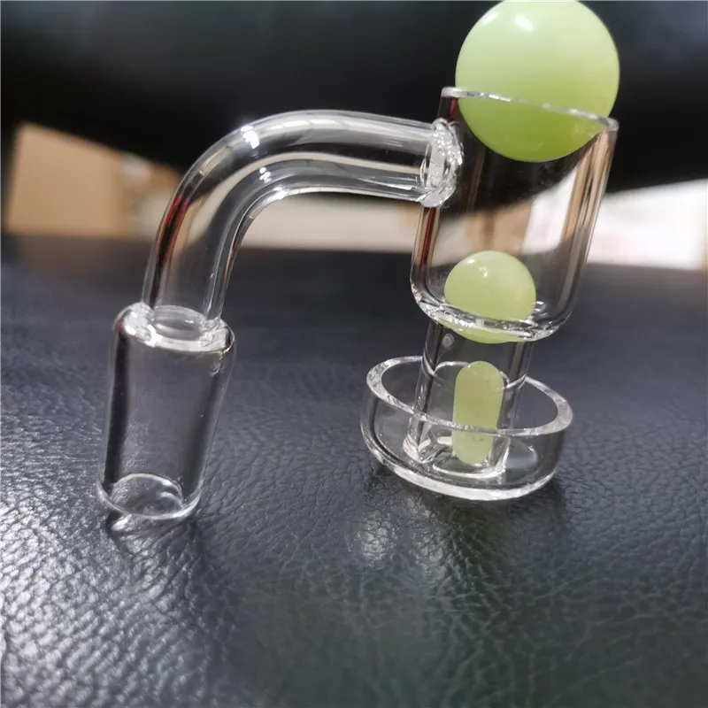 Balk Volledig las TERP Slurper Set Quartz Banger Nail Rook met gloed in donkere marmeren koolhydraten Bal Vacuüm Parels Pil Domeless Oil GL4074820