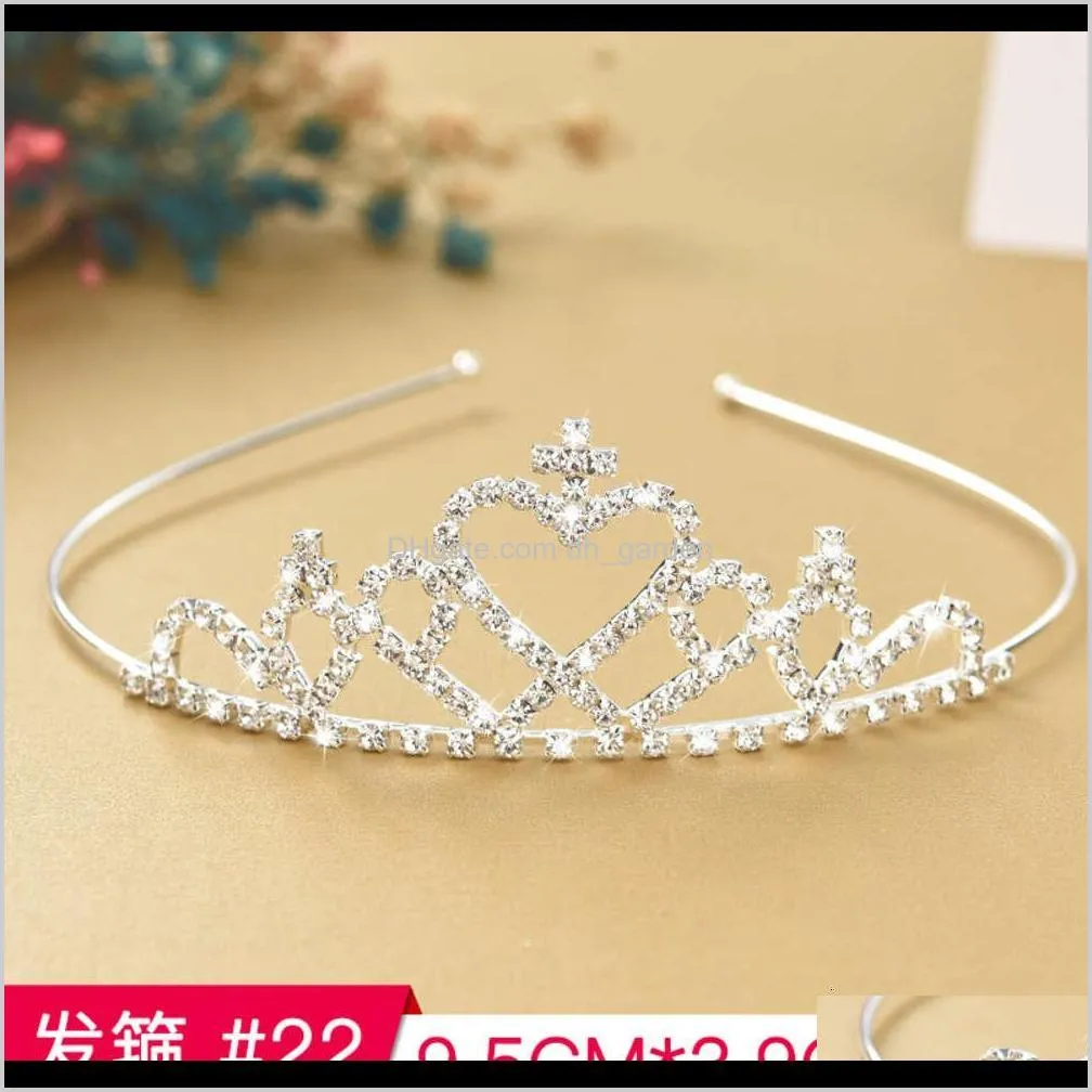 Children`s diamond hairband lovely princess accessories hair comb baby crown little girl hairpin headdress