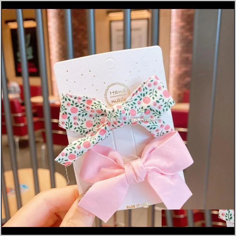 fashion girl`s broken flower bow hairclips cute horsetail ribbon hairpin korean version small clip