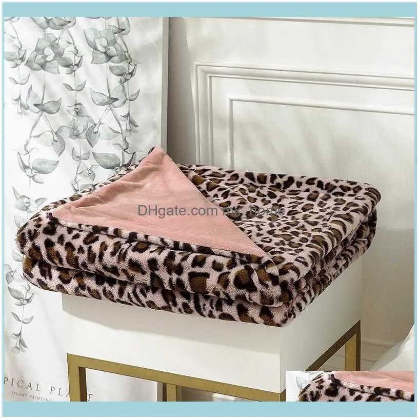 Blankets Leopard Pink Grey Throw Blanket Velvet For Children Adult Couch Soft Winter Warm Plush Bedspreads Thin Quilt Bedding