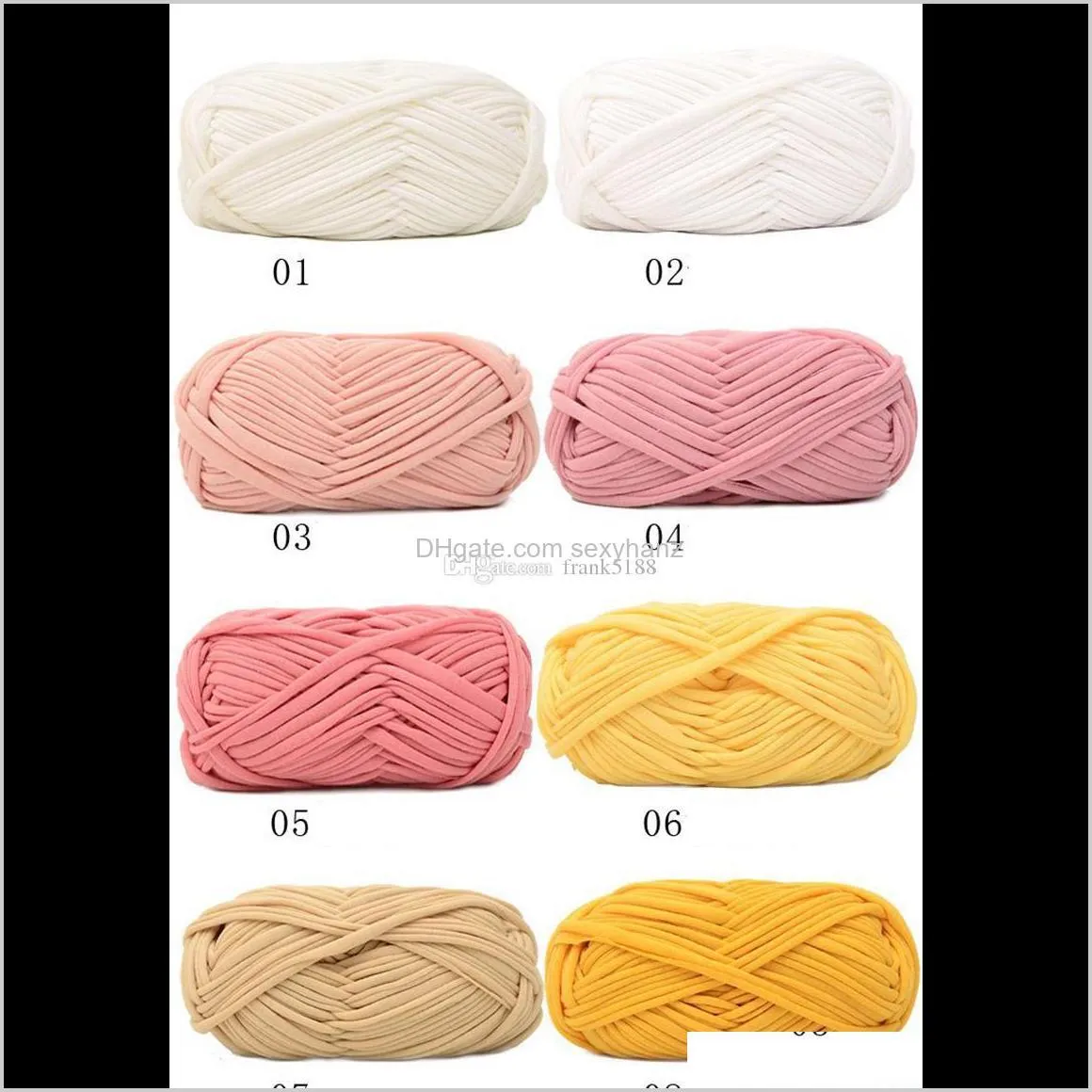 100g/pcs new super soft thick chunky t shirt yarn for knitting blanket carpet handbag crochet cloth yarn lanas para tejer