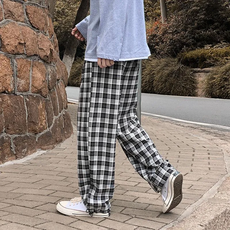 Plaid pants deals mens streetwear