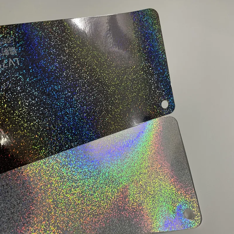 Holographische funkelnde Glitzer-Laser-Vinylfolie, Auto-Wrap-Aufkleber mit Luftblasen, DIY-Verpackungsfolienkleber