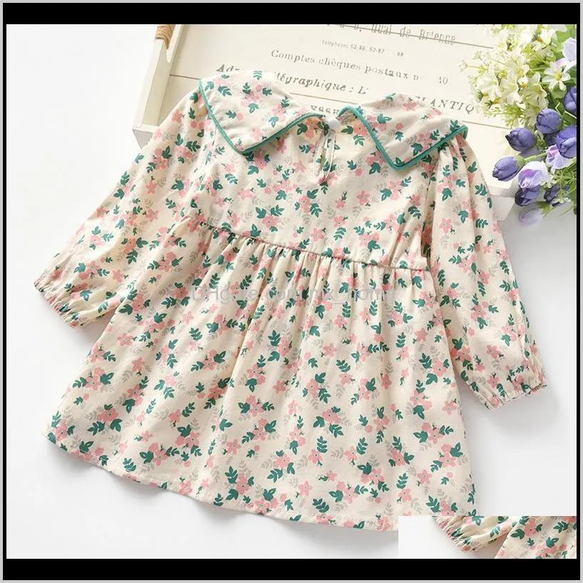 2021 new spring born of the vintage girl in floral baby girls birthday clothes ed as princess jdu8