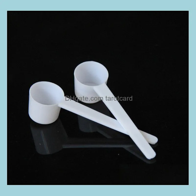Fashion Professional White Plastic 5 Gram Scoops Spoons For Food Milk Washing Powder Medicine Measuring 8.5*2.6cm Wholesale