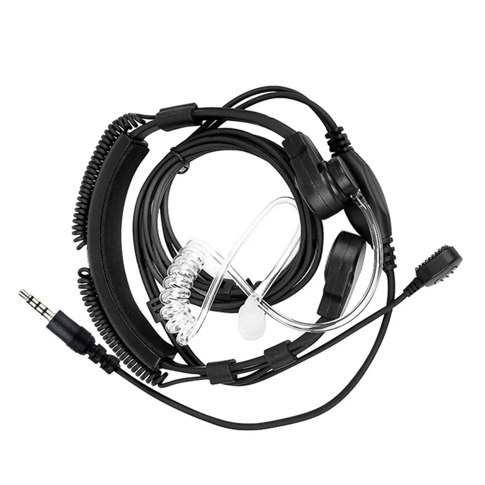 10pc 3.5mm Jack Gorge Vibration Casque Écouteur Écouteur Mic Air Tube Acoustique Covert Pour Agents Gardes Du Corps Mobile Téléphone Radio iPhone Samsung HTC Android