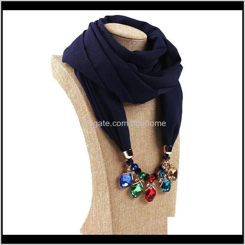bohemia wind chiffon scarf bullet pendant charm fashion women jewelry scarf necklace shawls wraps scarf acessories