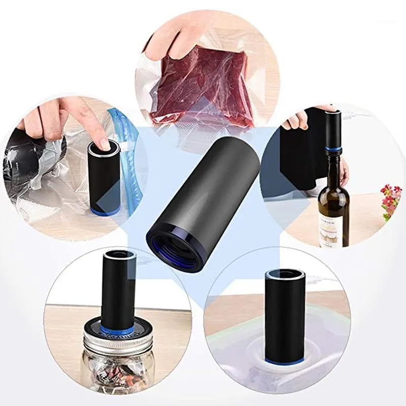 Storage Bags Electric Mini Vacuum Machine Air Pump For Home Traveling Kitchen Fresh Clothes Packaging Saver