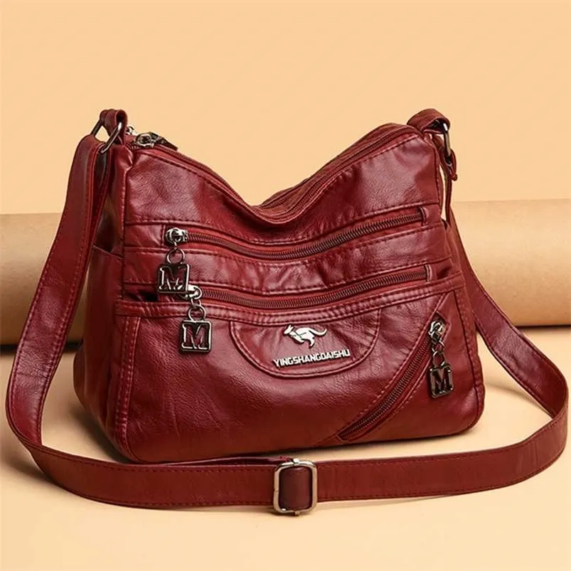 Высококачественные мягкие кожаные роскошные кошельки и сумки женские сумки дизайнер многокарманский кровавый плечо для SAC 220119