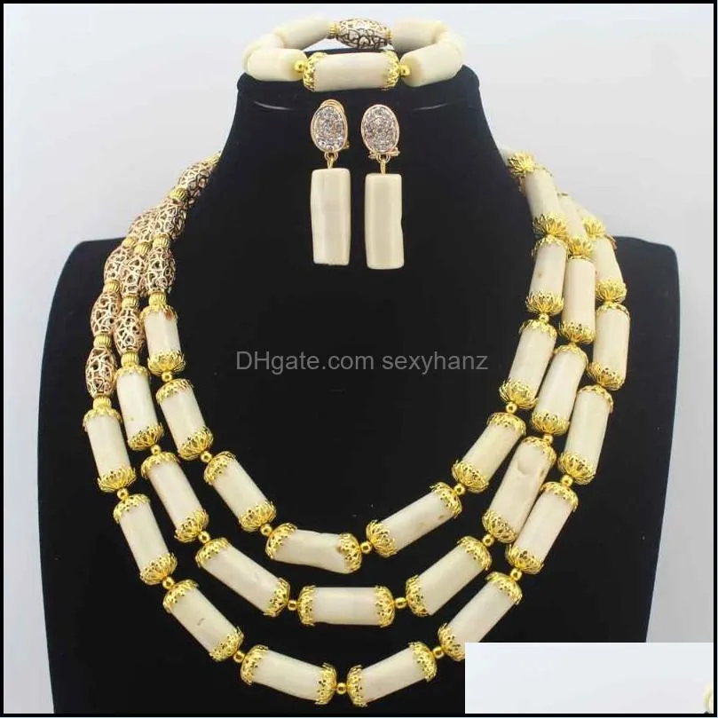 Earrings & Necklace Beautiful Purple Coral Beads Nigerian Wedding Jewelry Set African Costume W13669