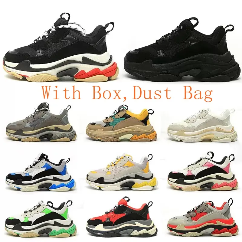 Triple S Designer Shoes Men Shoe 17FW All Over Trainer Designers de Luxo Tênis Feminino Bottom 5 Combination Solas Tênis