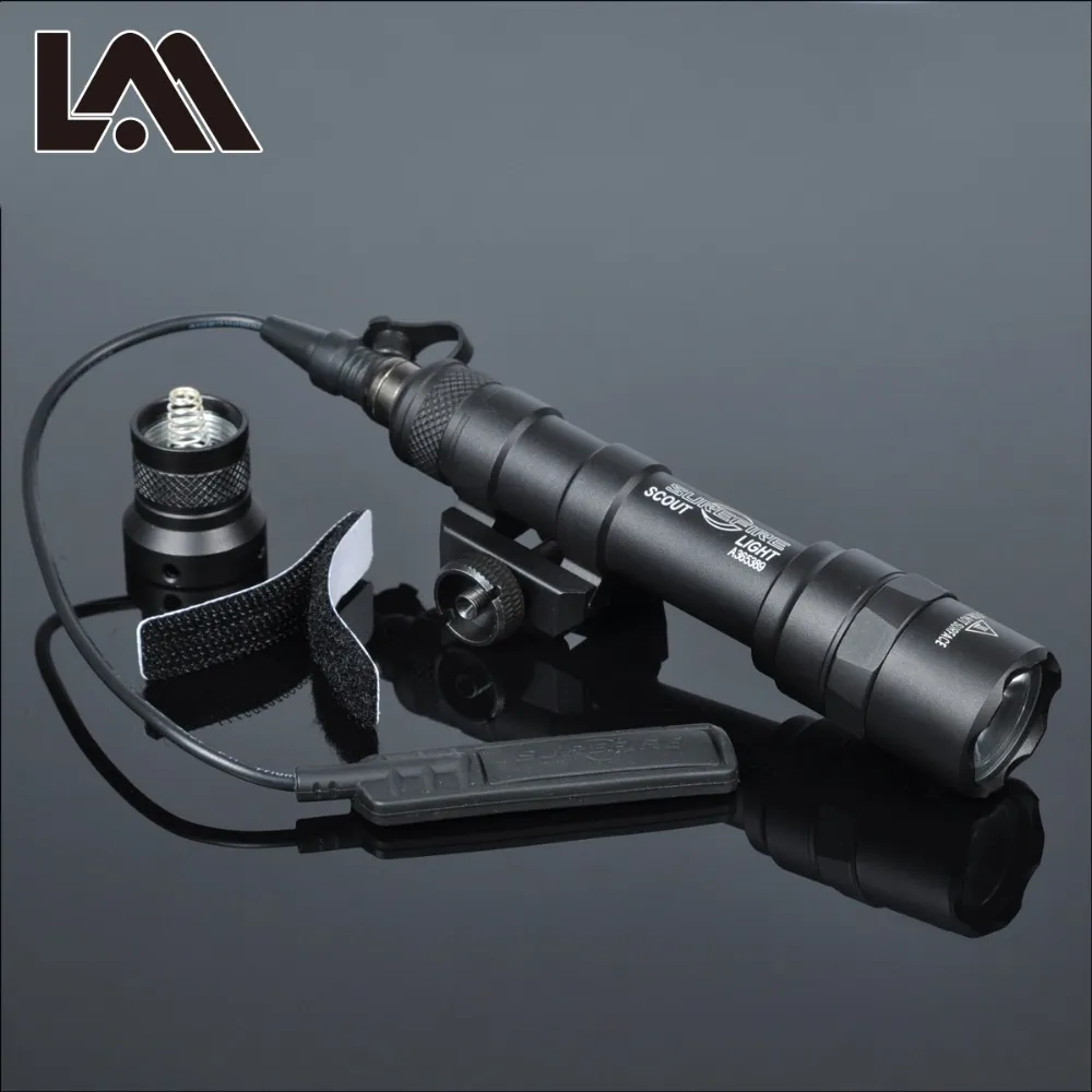 Tactical Surefir M600 M600B Gun Scout Light Lanterna Torcia Torcia per Pictinny Rail Uscita Costante/Momentanea