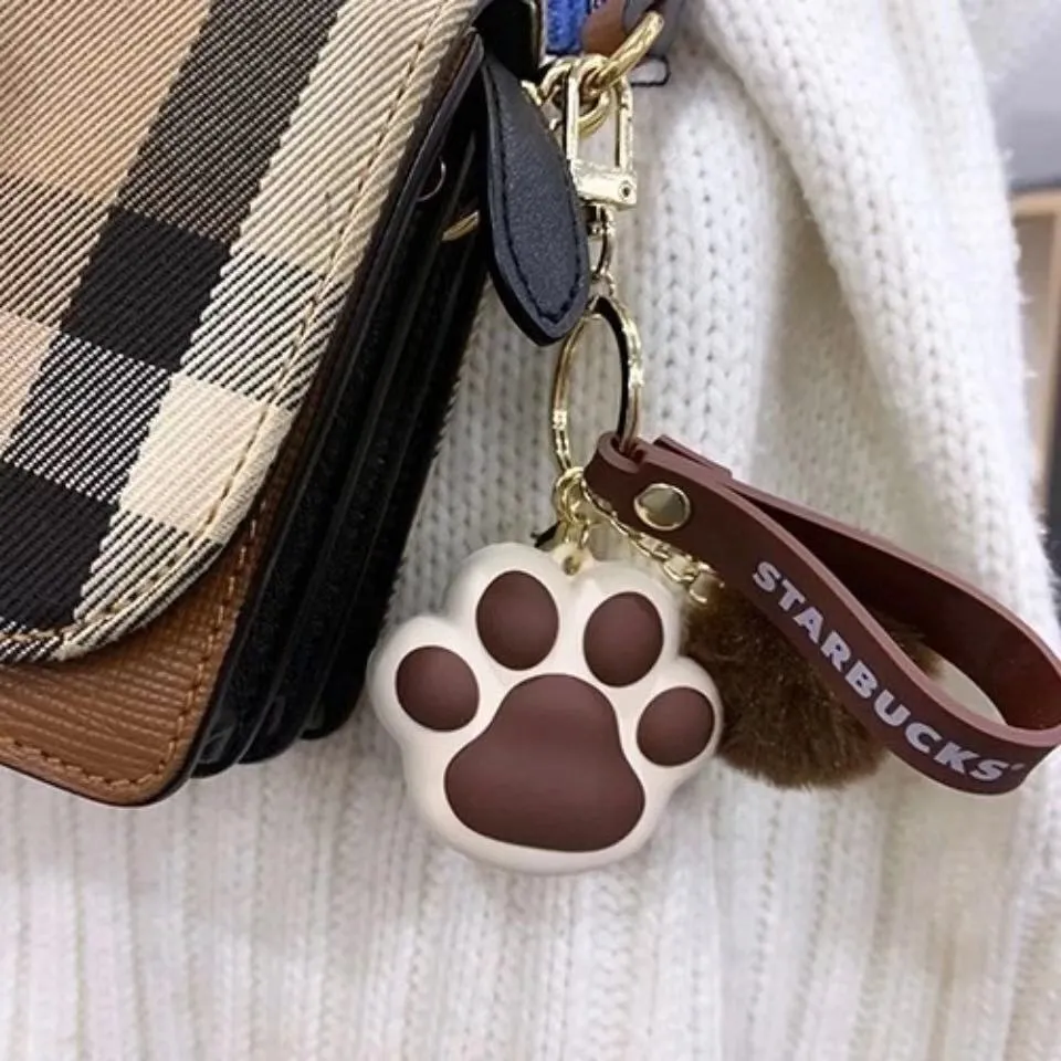 2021 Starbucks Cat Claw Cute Plush Keychain Party Favor Bag Small Pendant