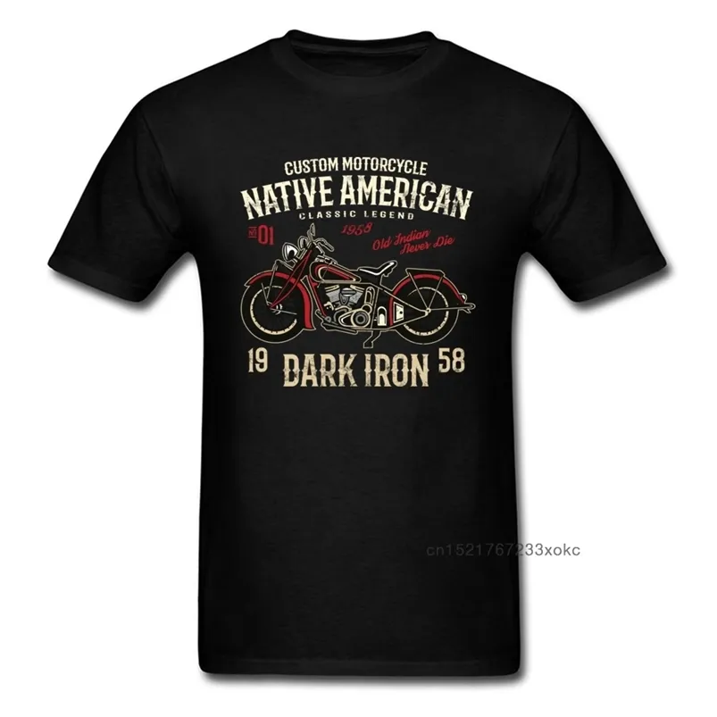 Mäns Tops Shirt Street T-shirt Amerikansk motorcykel Tshirt Kläder Party Tee Shirts 100% Bomull Crewneck Sommar 210706