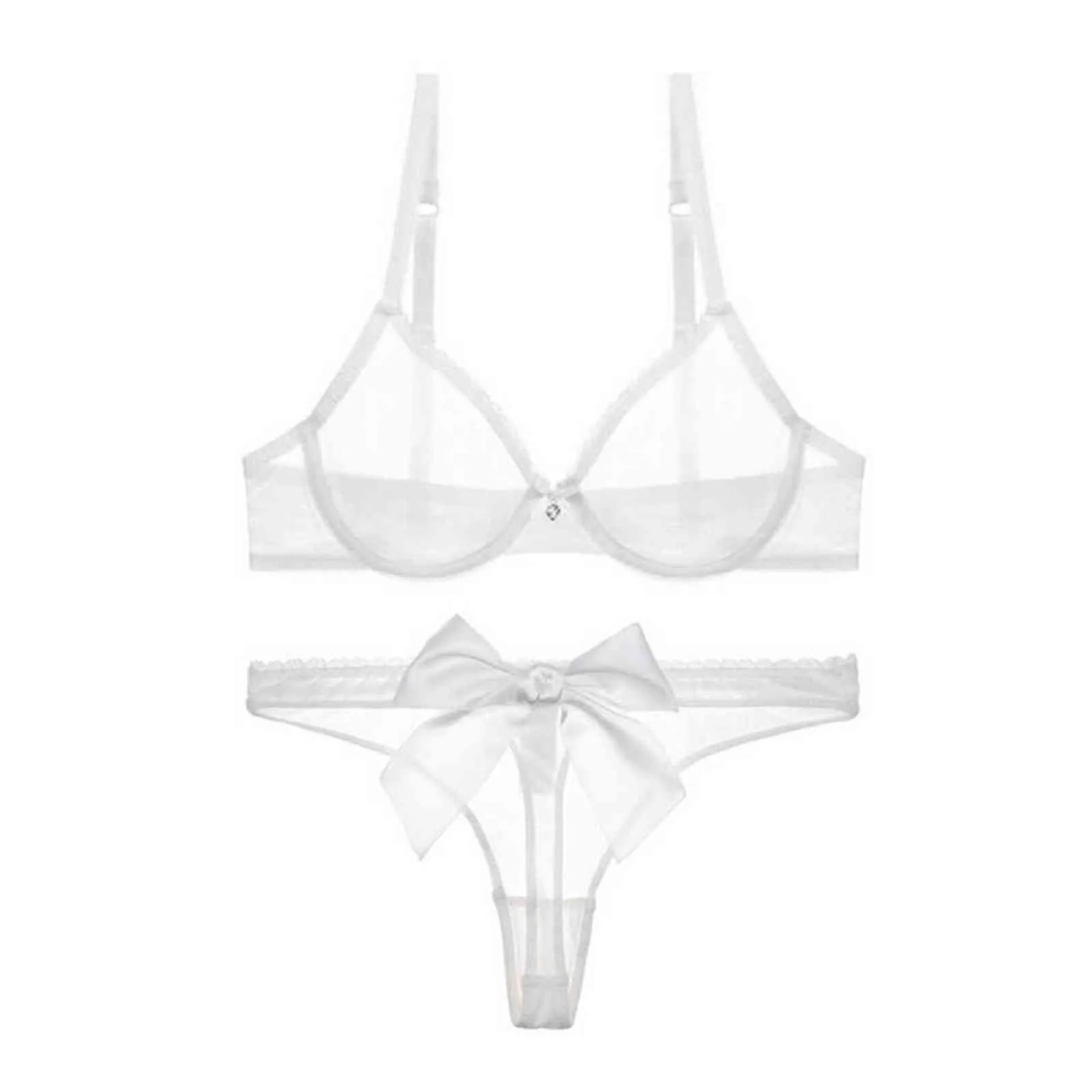 Nxy Cockriings Sexy Set Sexy Lace Sheer ver através de Bralette Womens Underwear Bras Set Romântico Brassiere Respirável Lingerie Panty 1127 1123