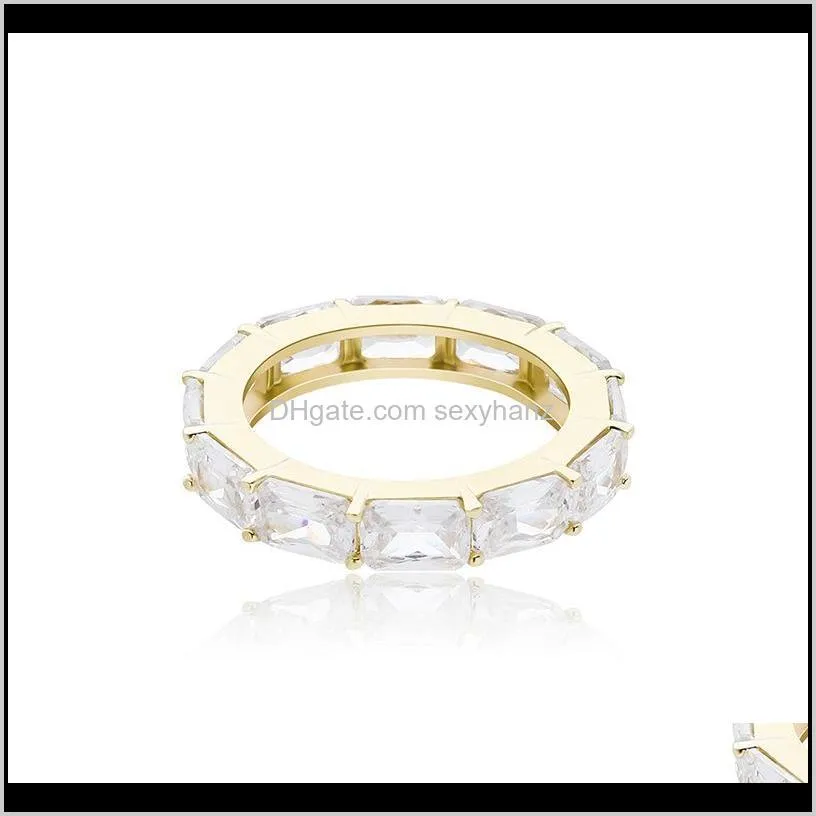 cubic zirconia diamond 18k gold plated insta stackable rings fashion jewelry for men and women
