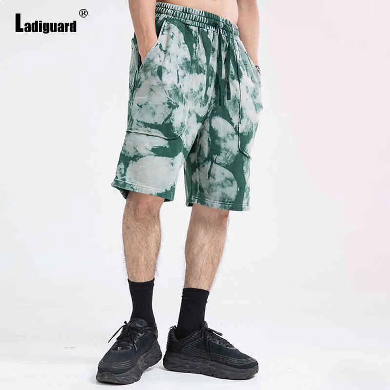 Ladiguard Mannen Mode Vrije Tijd Short Tendance 2022 Zomer Nieuwe Casual Stand Pocket Tie Droog Half Broek Sexy Trekkoord Homme 220312