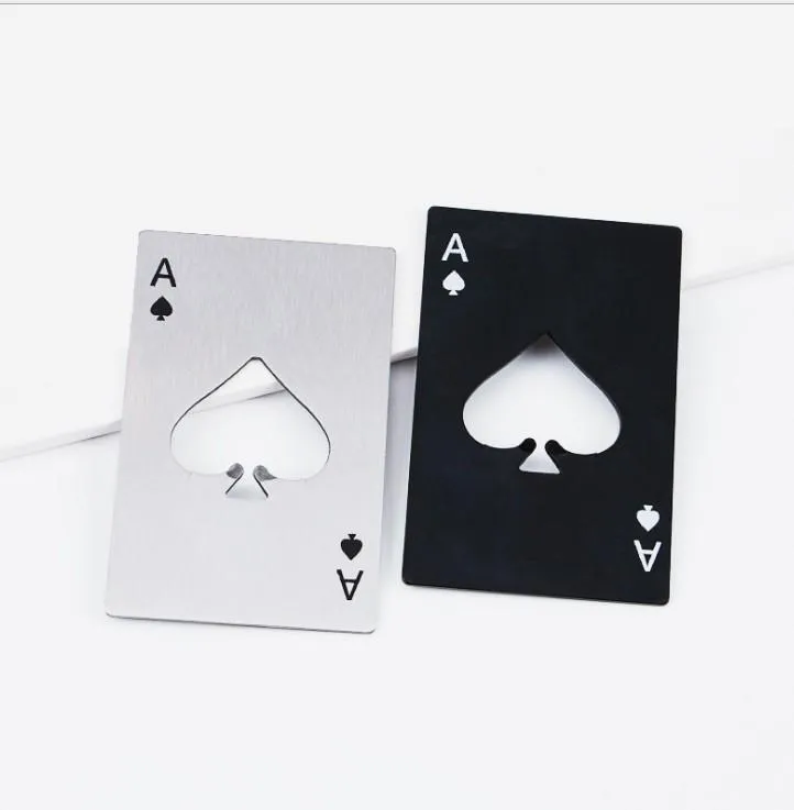 Beer Bottle Opener Poker Playing Card Ace of Spades Bar Tool Soda Cap Opene r Gift Kitchen Gadgets Tools