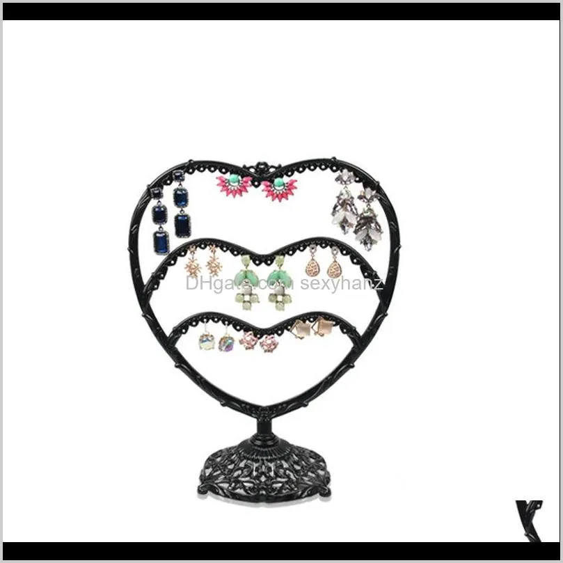 wrought iron heart-shaped vase shape jewelry frame creative jewelry stand earrings display shelf earrings holder storage rack