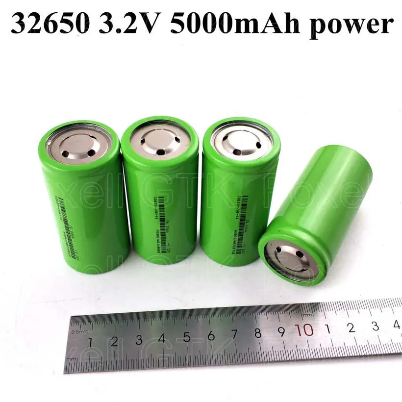 10pcs / lot 원래 32650 3.2V 5000mAh 충전식 리튬 이온 배터리 32650 LiFePO4 5C 방전 배터리 백업 전원 손전등