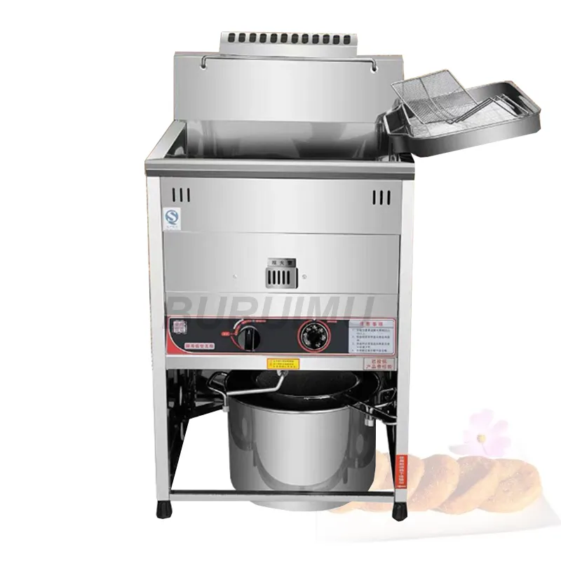 Temperature Control Gas Commercial Fryer For Chicken, Chop, And Oil