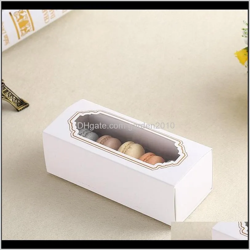 5 cups pastry packaging drawer box hot new window macaron box, cake box, gift box w9965