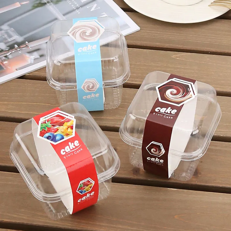 透明な明確なベーキングフルーツケーキの包装箱の空のアイスクリームプディングヨーグルトカップのパーティーキッチン