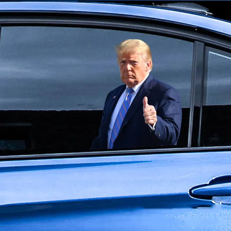 25*32cm Trump 2024 Car Sticker Banner U.S. Presidential Election PVC Cars Window Stickers