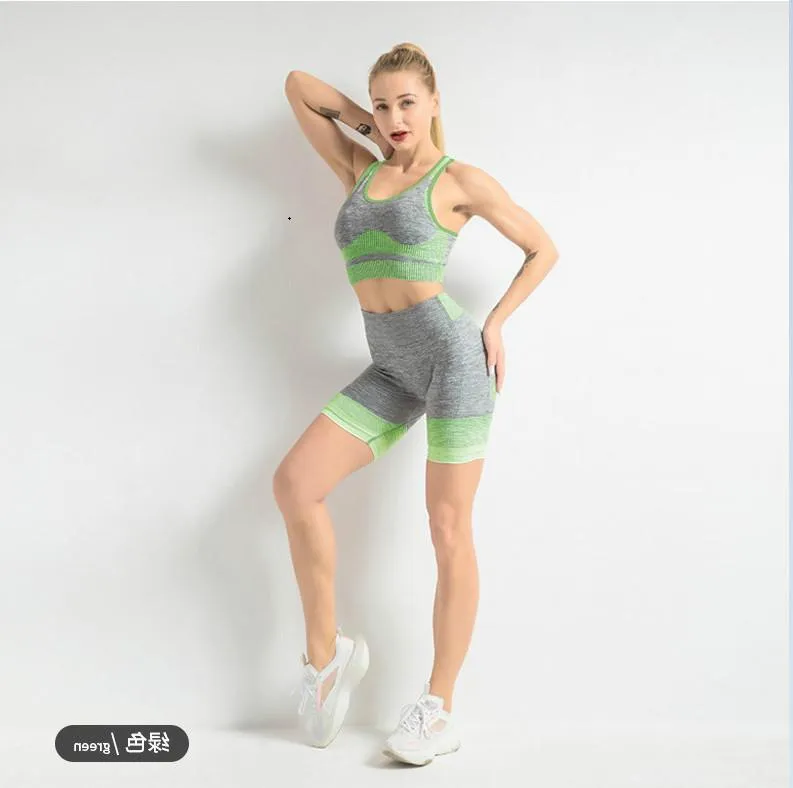 Yoga Outfits Ropa Deportiva Femenina Sexy Women Set Female Sleeveless Tank  Top Bra Fitness Shorts Running Gym Sports Clothes Suit From Booni, $29.37