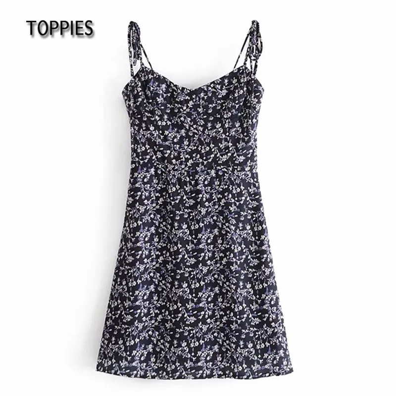 Casual Strap Jurken Vrouw Sundress Summer Camisole Flowers Leopard Printing Mini 210421