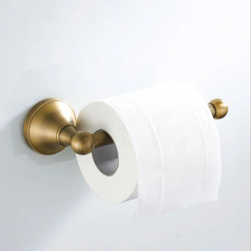 Antik WC Rollhållare Bronbadrum Guld Toalettpapper Handdukshållare Svart Chrome Kök Tissue Shelf White