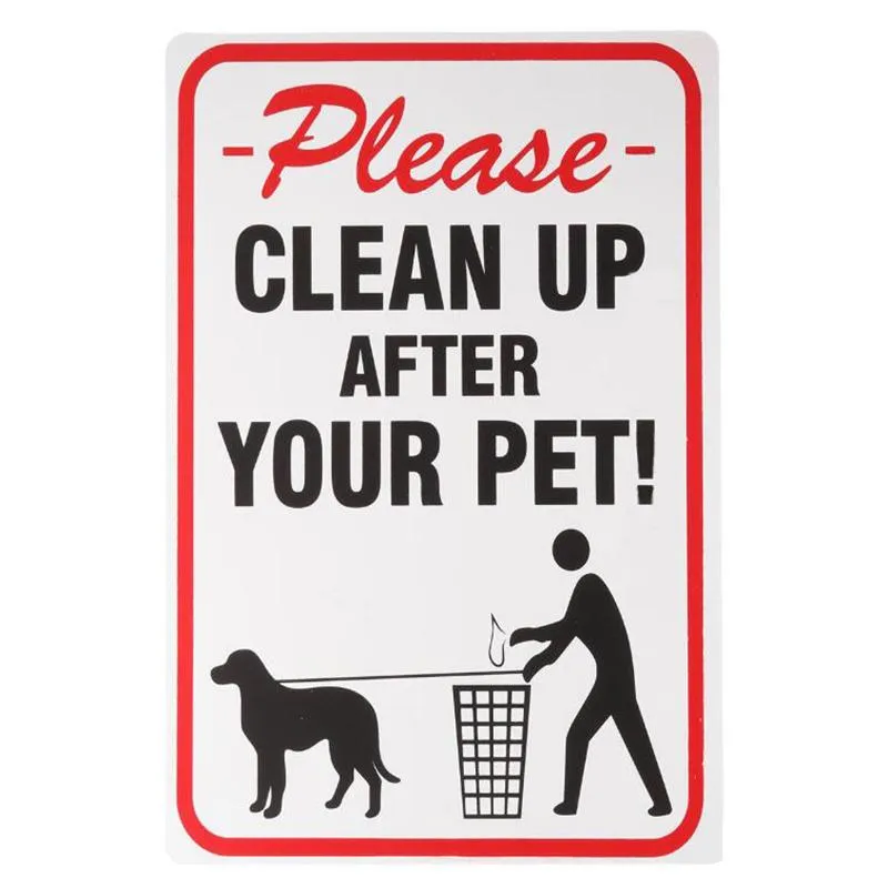 Nowości Pozycje 5PCS Prosimy o posprzątanie po podpisieniu zwierzaka 8x12 cala Brak psa kupa kupowania