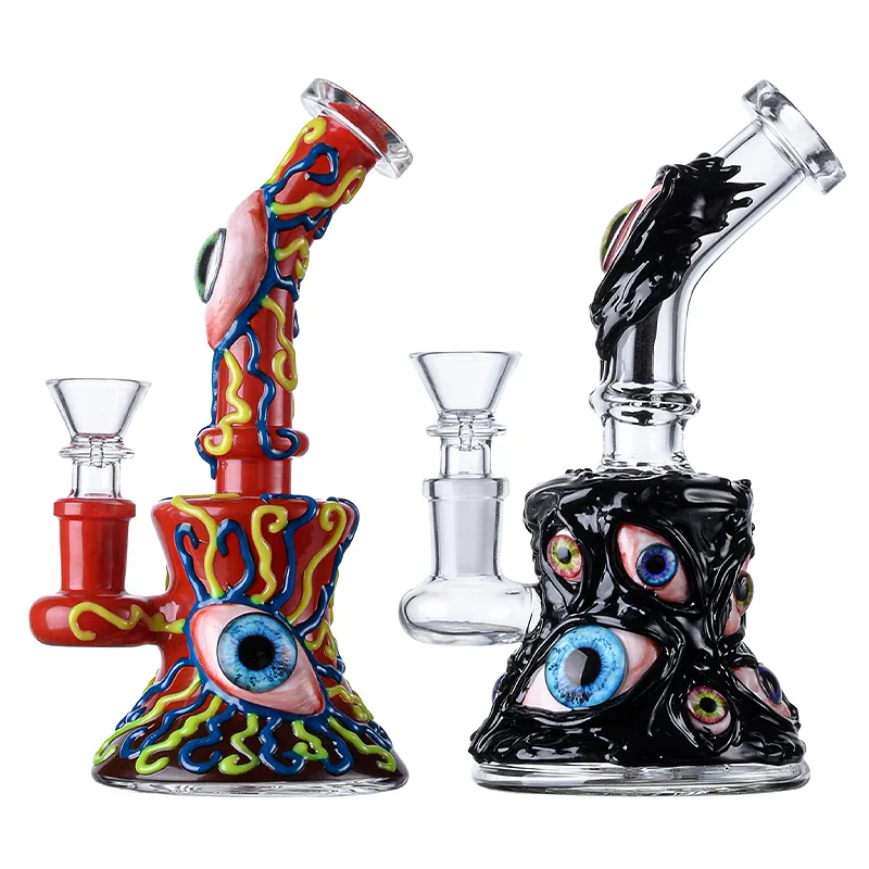 Different Halloween Styles Heady Unique Glass Bongs Octopus Hookahs Showehead Percolate Perc 14mm Female Joint With Bowl