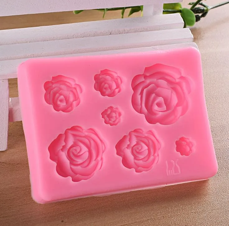 Rose Flowers silicone mould Cake Chocolate Molds wedding Cakes Decorating Tools Fondant Sugarcraft Mold SN4026