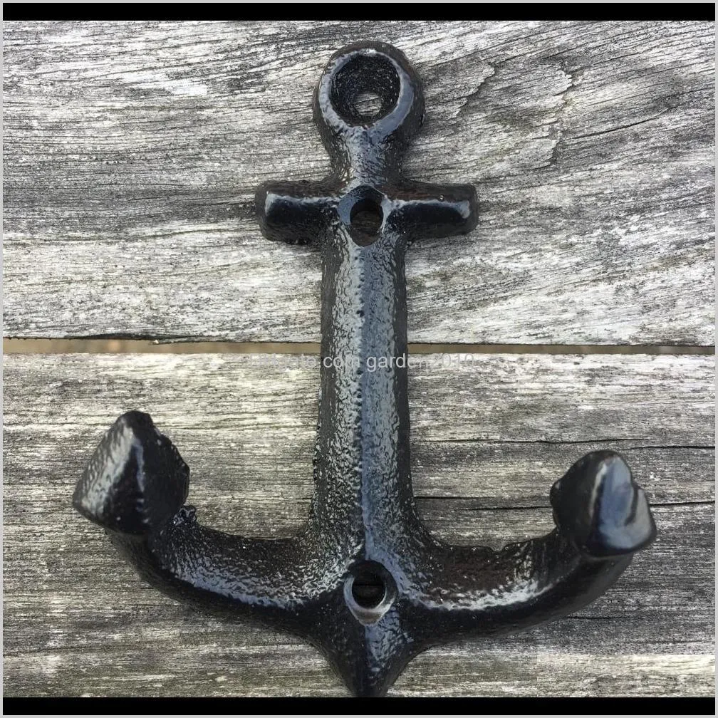 5 pcs iron wall coat hooks sharp large anchor style cast hat hook hall tree hardware clothes rack shipping