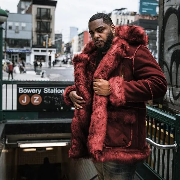 Cheap fur hooded 2025 jackets