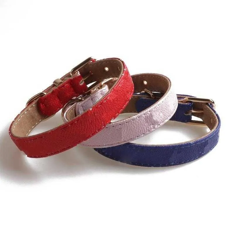 Pets Collars Classic Pattern PU Leather Adjustable Pet Dogs Cats Leashes Outdoor Personality Cute Pet Collar cny1839