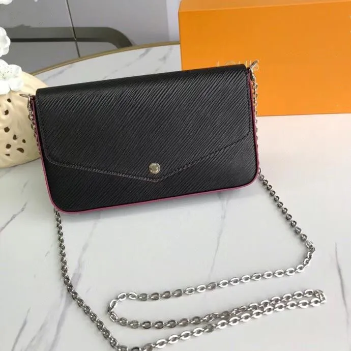 New women`s bag, fashion design, chain, one shoulder, diagonal, card bag, portable