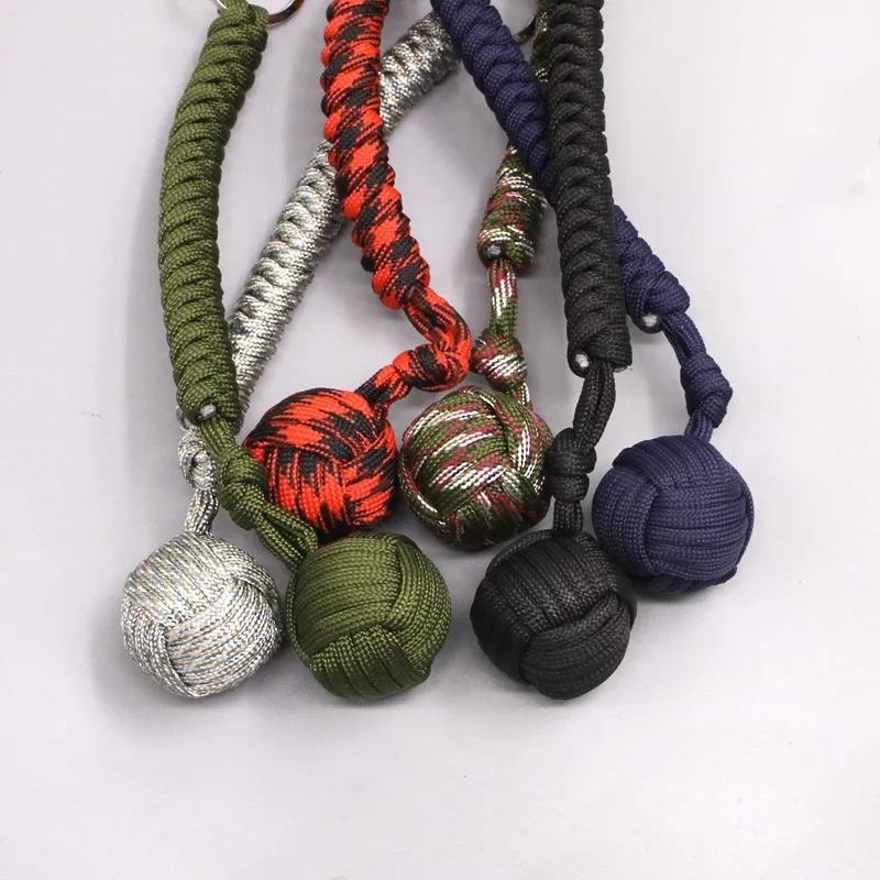 Outdoor Stahlkugel Sicherheit Schutz Lager Selbstverteidigung Seil Lanyard Werkzeug Schlüsselanhänger Multifunktionale Schlüsselbund 5Xlpd Crjig 857 Z2