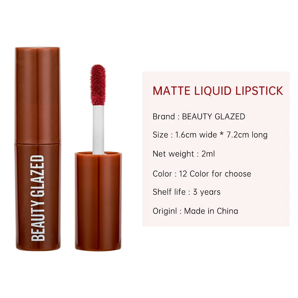 Beauty Glazed Chocolate Lip Gloss Matte Liquid Lipstick Mini  Beauty Glazed 6 mini Liquid Lipstick Makeup main image 0