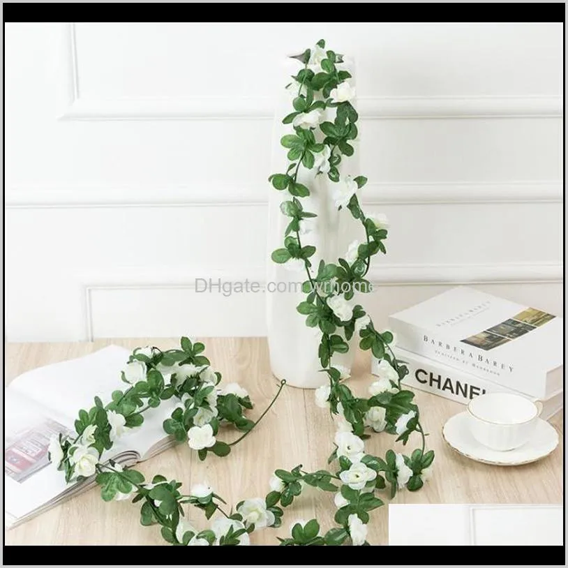 Artificial Flower Silk Rose Vine Hanging Fake Flowers Simulation Plant Flower Vine For Home Wall Garden Romantic Wedding Decor1