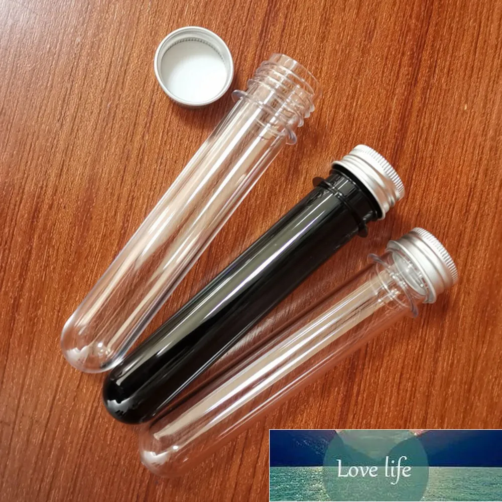 Tubes à essai en plastique de 40ml, Mini pot vide, bouchon à vis en métal, petites bouteilles, conteneurs de stockage d'épices, flacon, sous-embouteillage