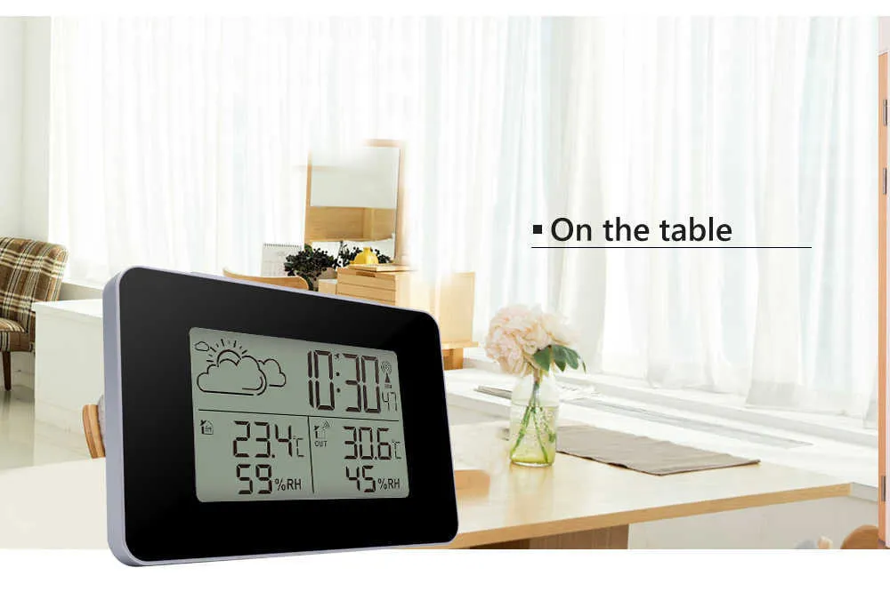 Wholesale FanJu FJ3364 Digital Alarm Clock Weather Station Wireless