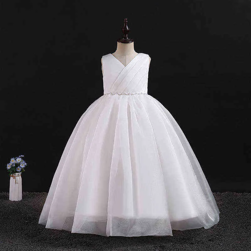 Été 3-12 ans adolescents fête robe de fille de Noël pour enfants mariage fleur enfants vêtements princesse Pageant longues robes G1215