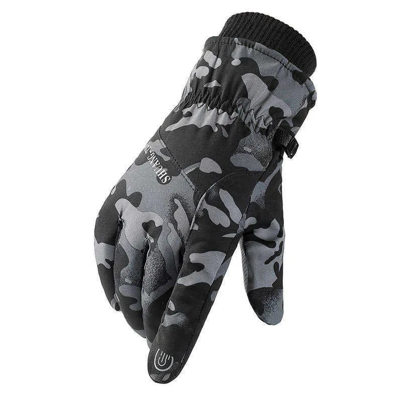 GYARU Professional Ski Gloves Fleece Winter Warm Snowboard Gloves Ultralight Waterproof Motorcycle Thermal Snow gloves bike H1022